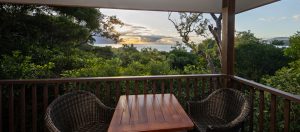 Ocean view from verandah of Coral Sea Bungalow