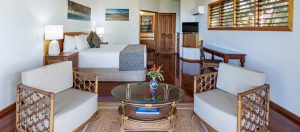 Interior of ocean view Coral Sea Bungalow